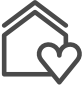 heart and home icon
