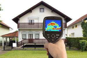 Checking home with Infrared Thermology.