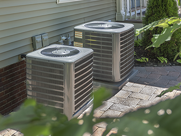 two hvac units at home