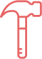 red outline of hammer